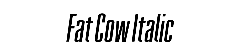Fat Cow Italic Font Download Free